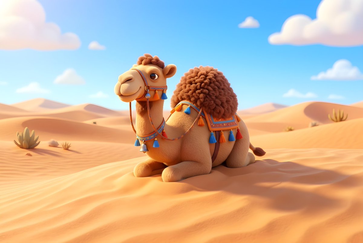 Dromedary Camel in Desert