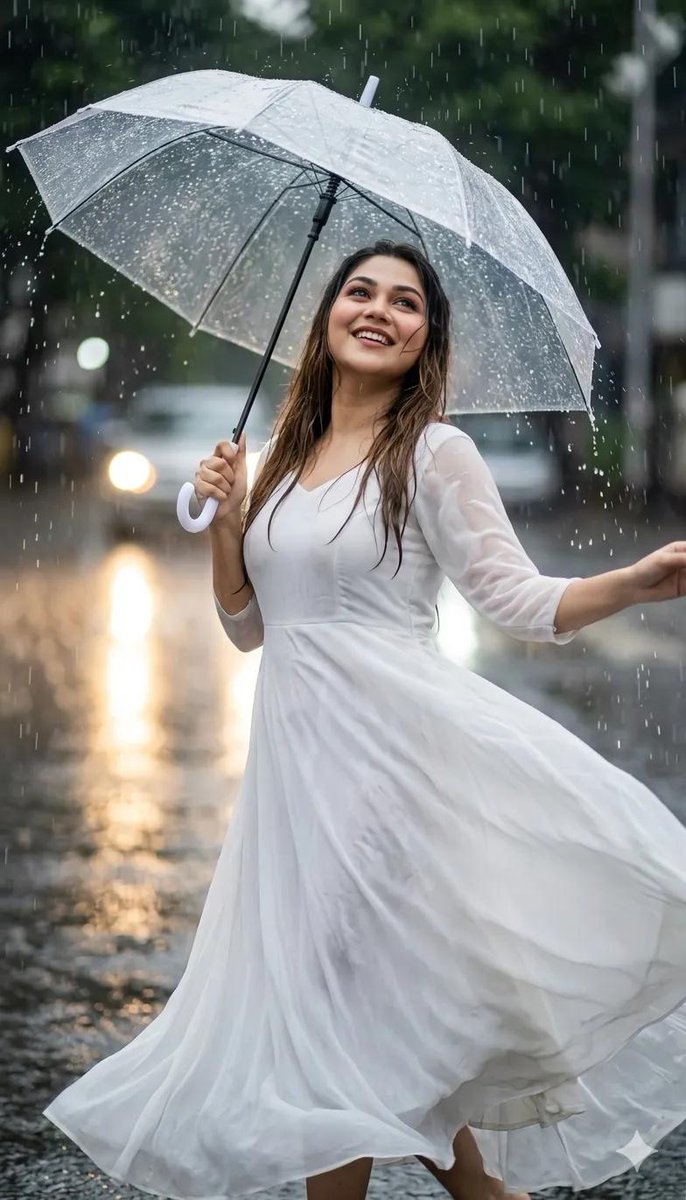 Graceful Dancing in the Rain Portrait