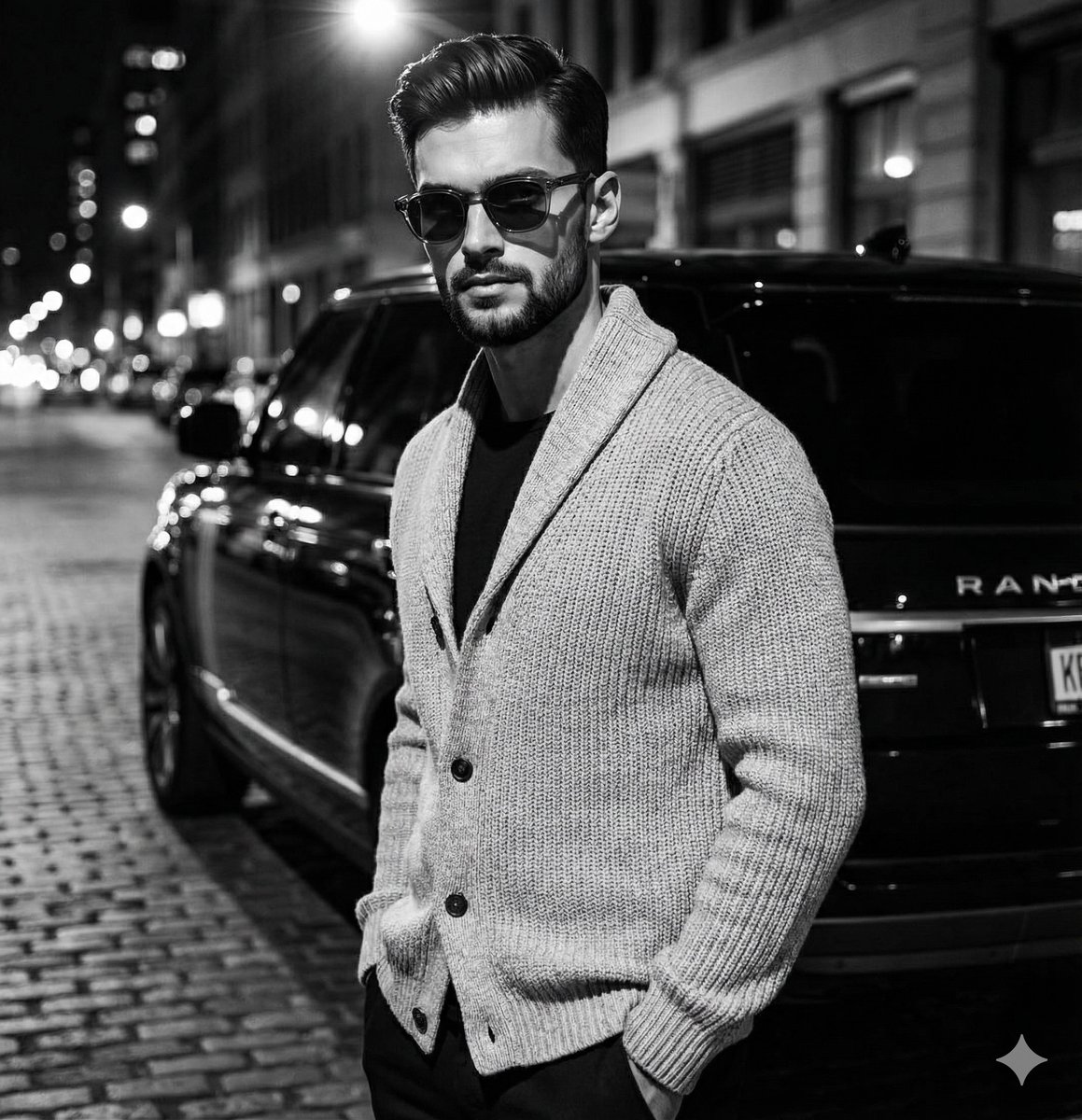High-Contrast Black and White Fashion Editorial