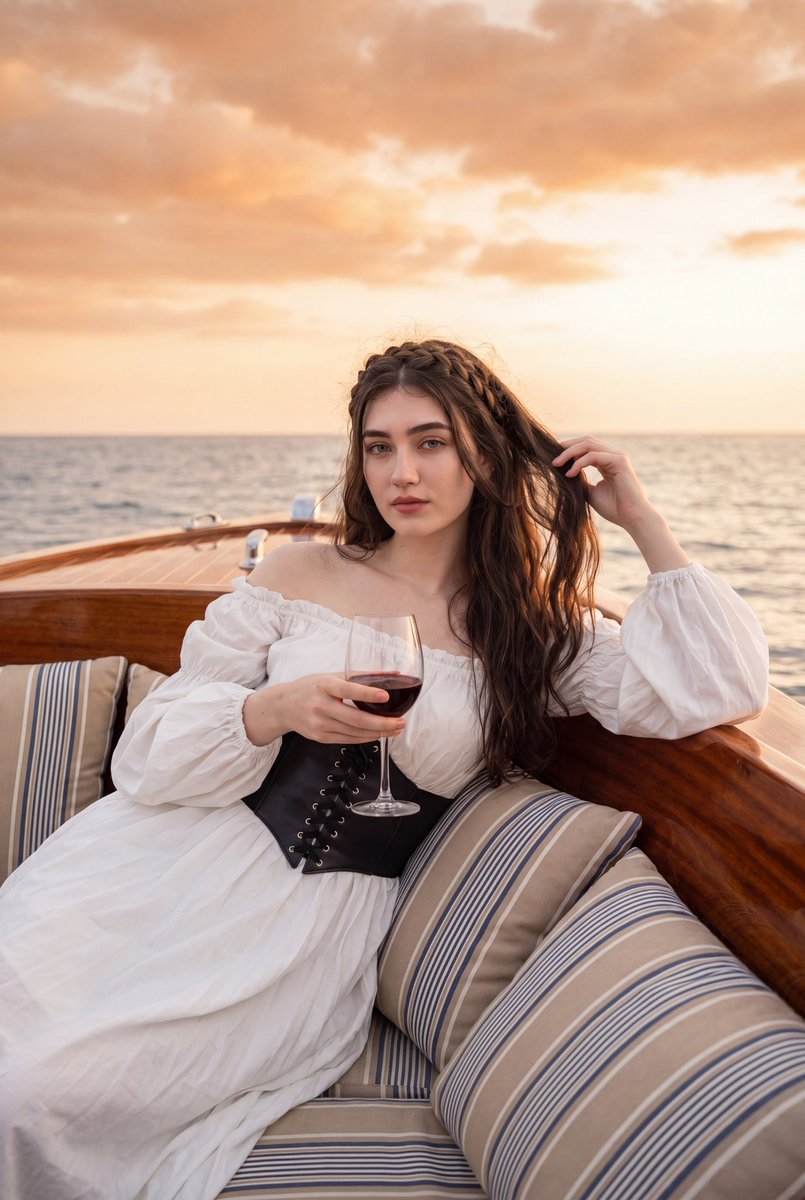 Cinematic Sunset Boat Portrait