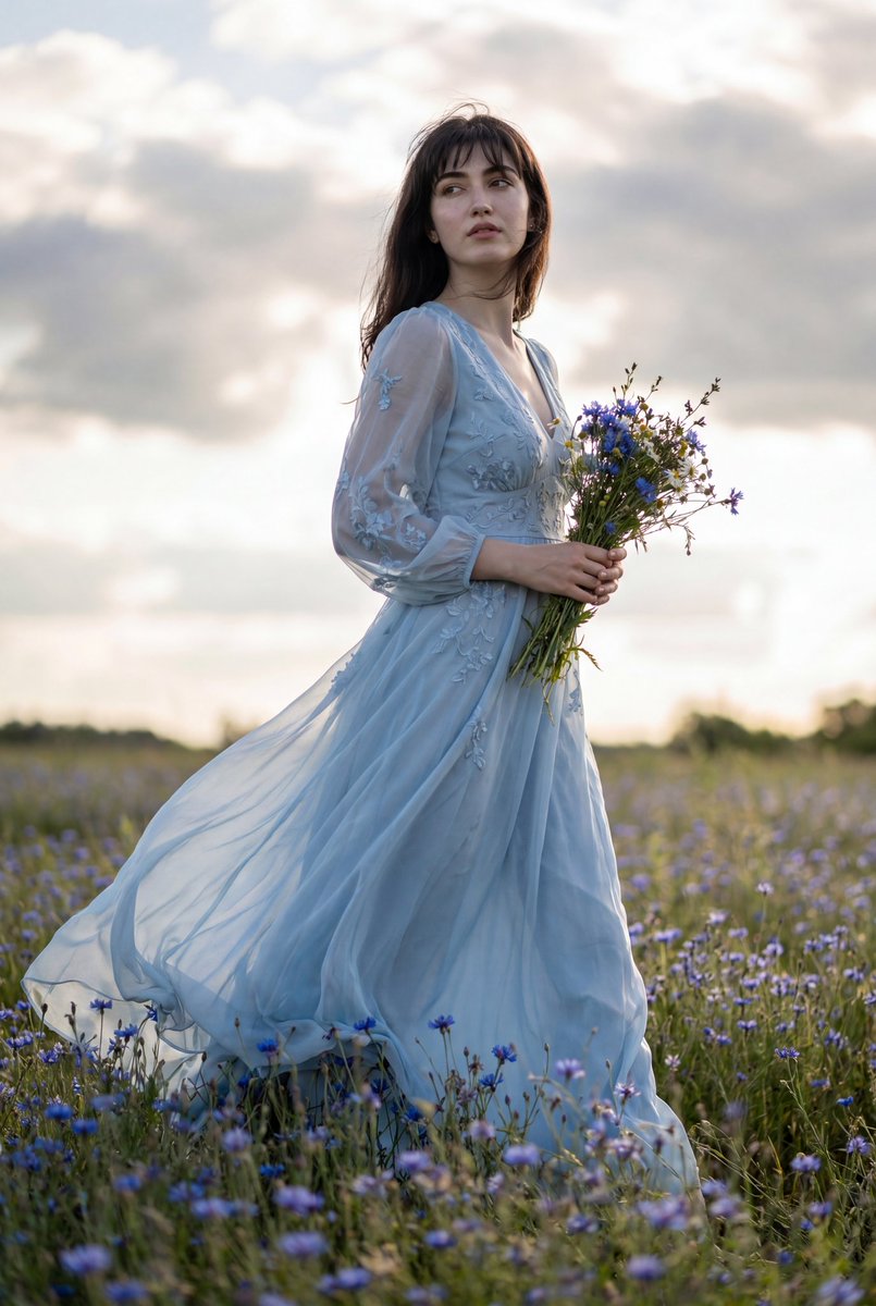 Flowing Gown Wildflower Meadow