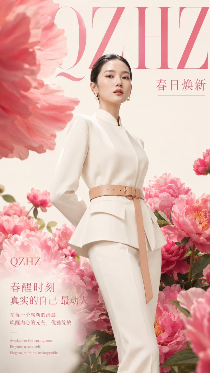 女性海报品牌清晨优雅