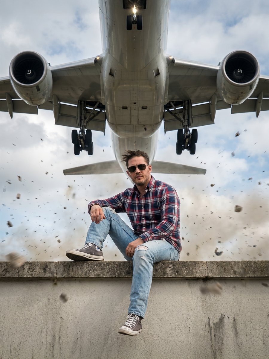 Extreme Low Angle Airplane Scene