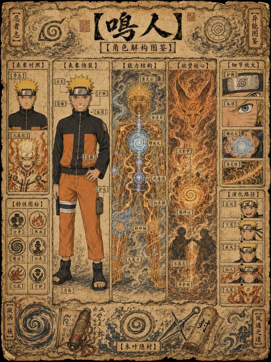 古代忍者角色解剖图