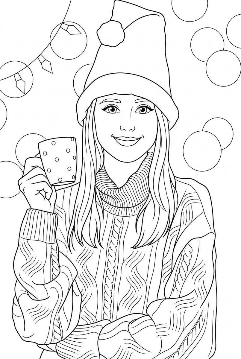 Convert Photo to Black and White Coloring Page