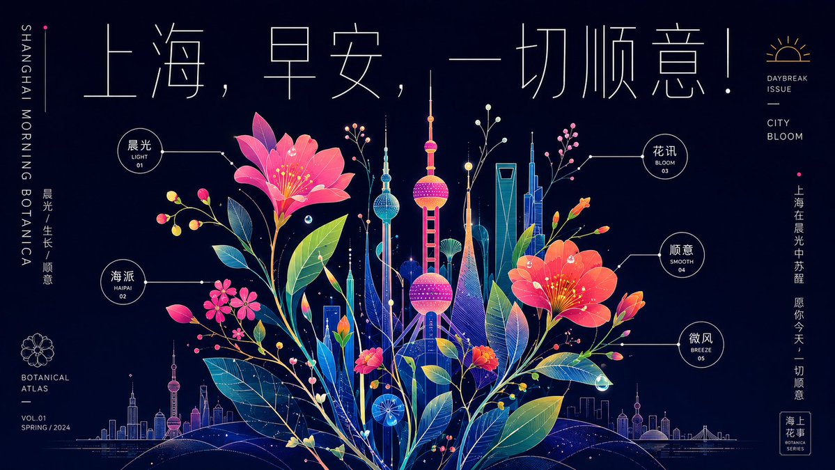 霓虹植物图谱美学
