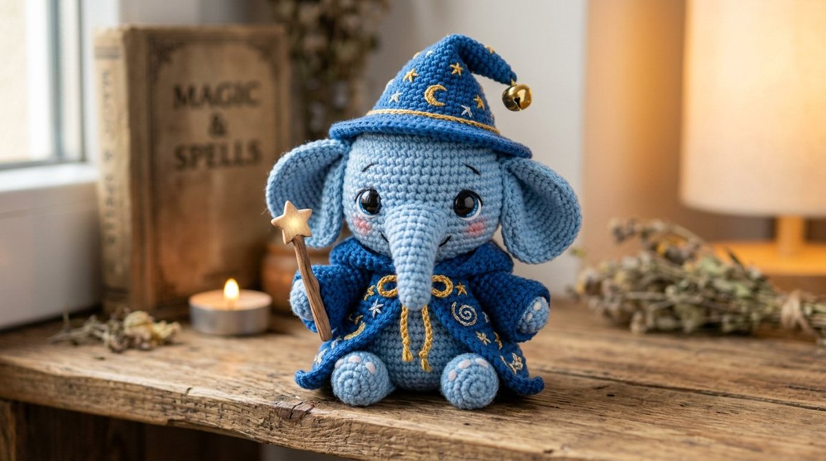 Cute Amigurumi Wizard Plush