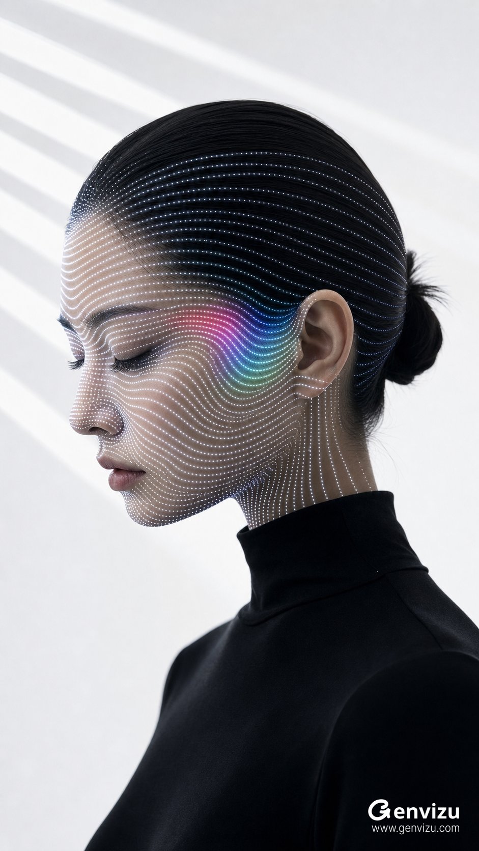 人像极简3D未来冷调
