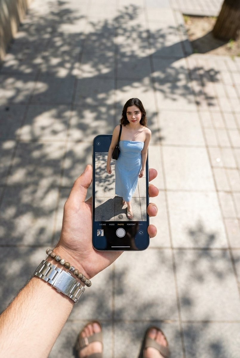 Surreal Forced Perspective Miniature Woman