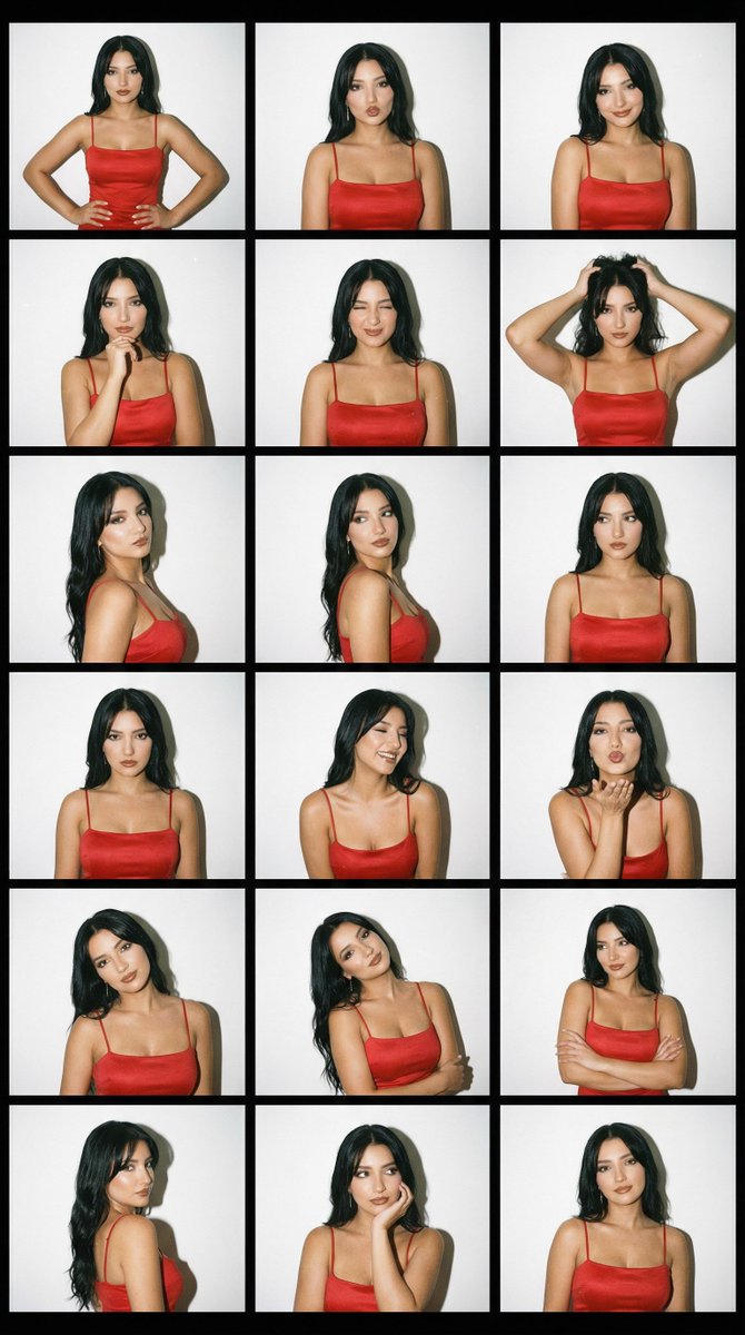 2000s Photobooth Contact Sheet Grid Prompt