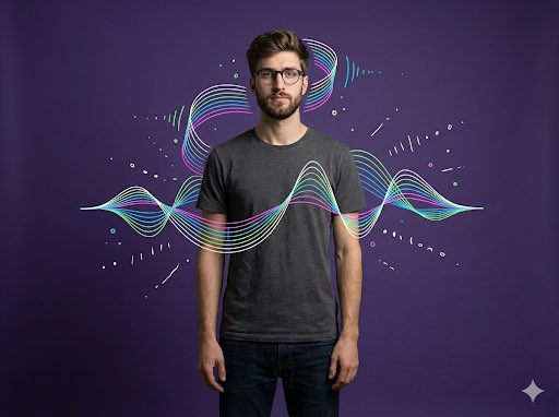 Abstract Audio Visualization Portrait