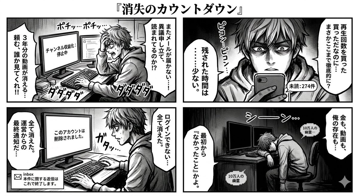 Four-Panel Manga: Countdown to Disappearance