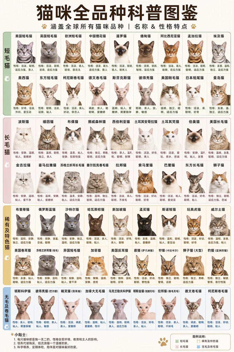 猫信息图海报