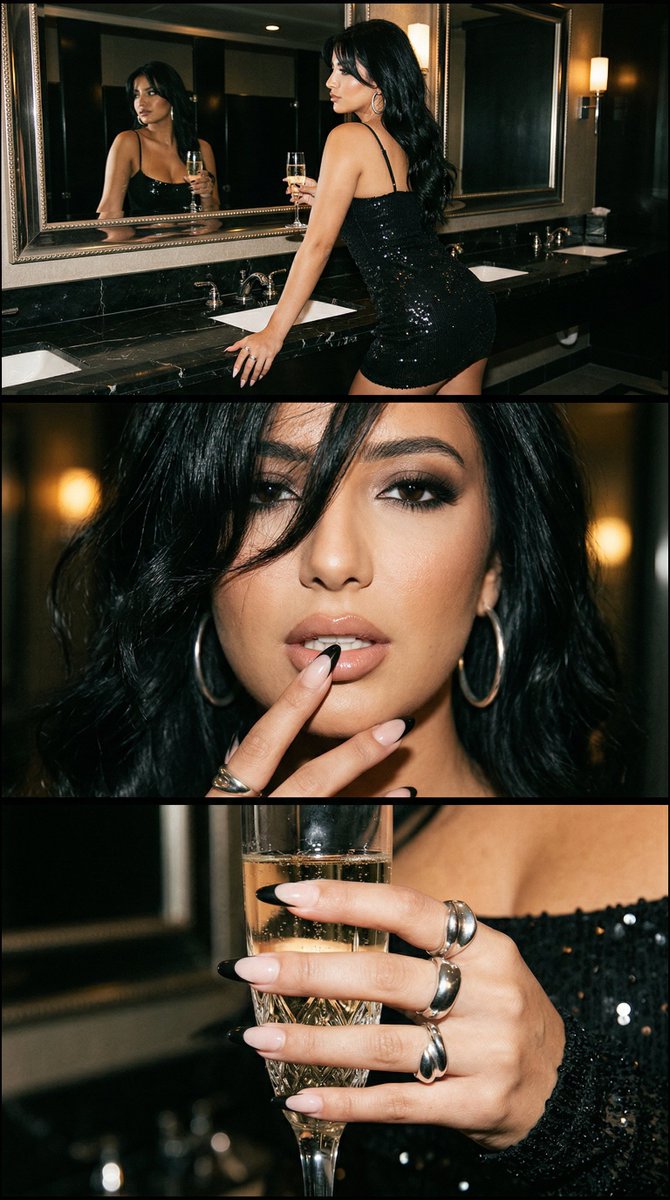 Luxury Beauty Nightlife Triptych with Identity Lock