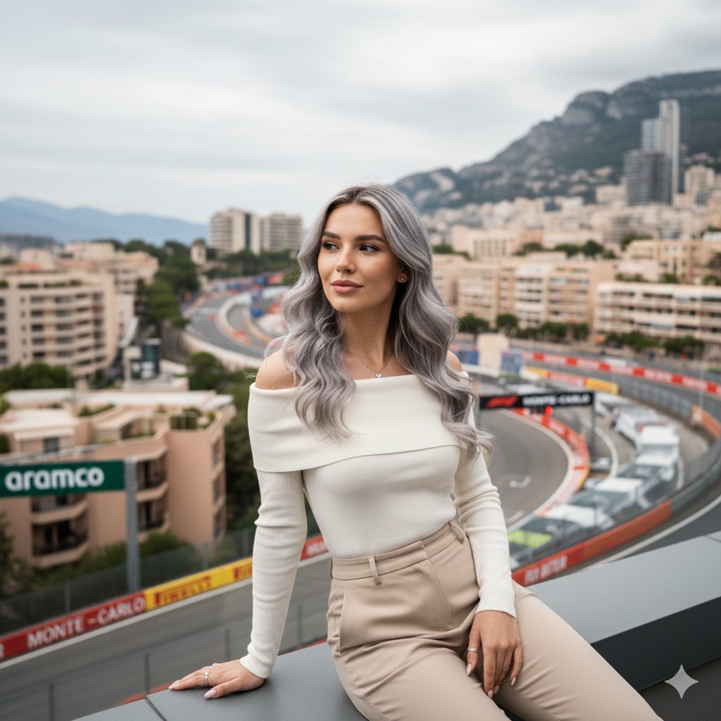 Luxury Editorial Rooftop Portrait (Monaco)