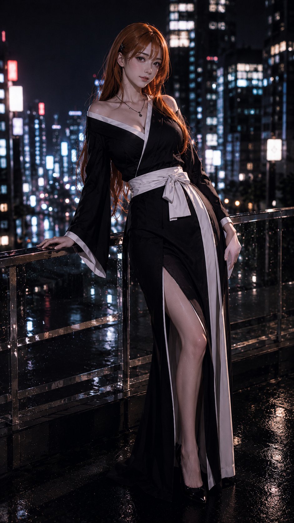 死神系列-女性写实动漫霓虹夜景温柔