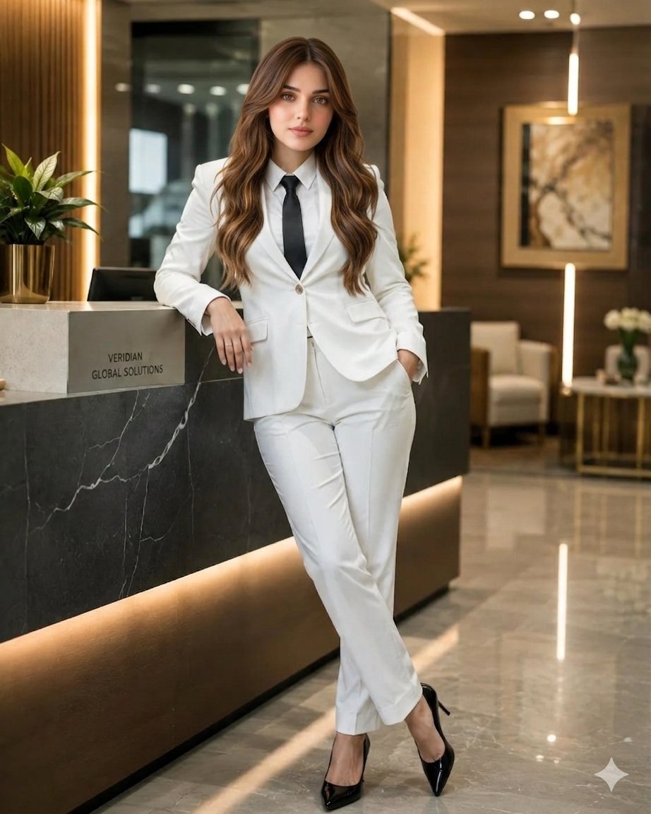 Indian Businesswoman Luxury Office Portrait