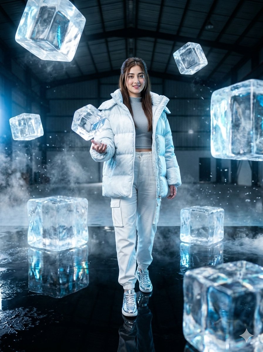 Futuristic Frozen Warehouse Fashion Shoot