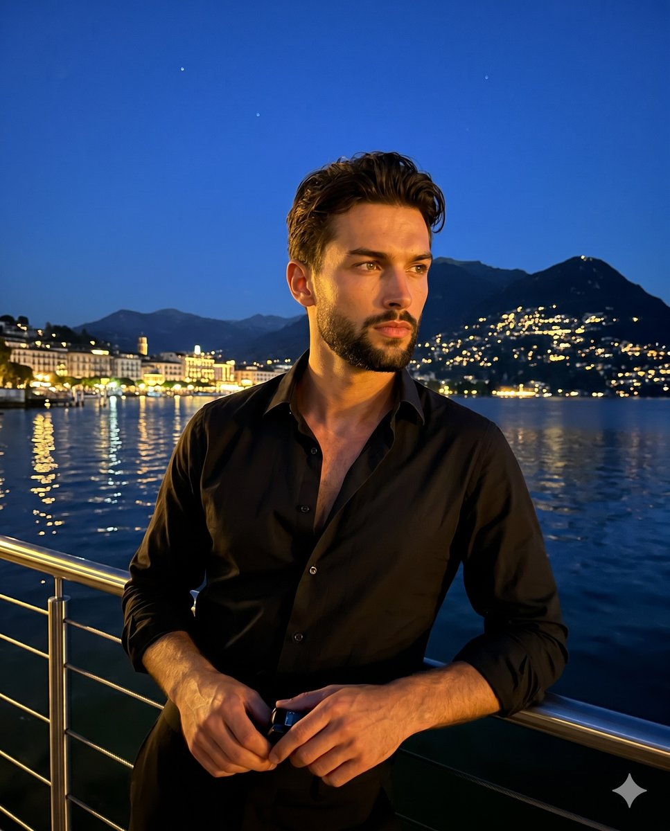 Cinematic Lakeside Night Portrait