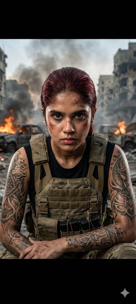 Cinematic Military Woman Portrait