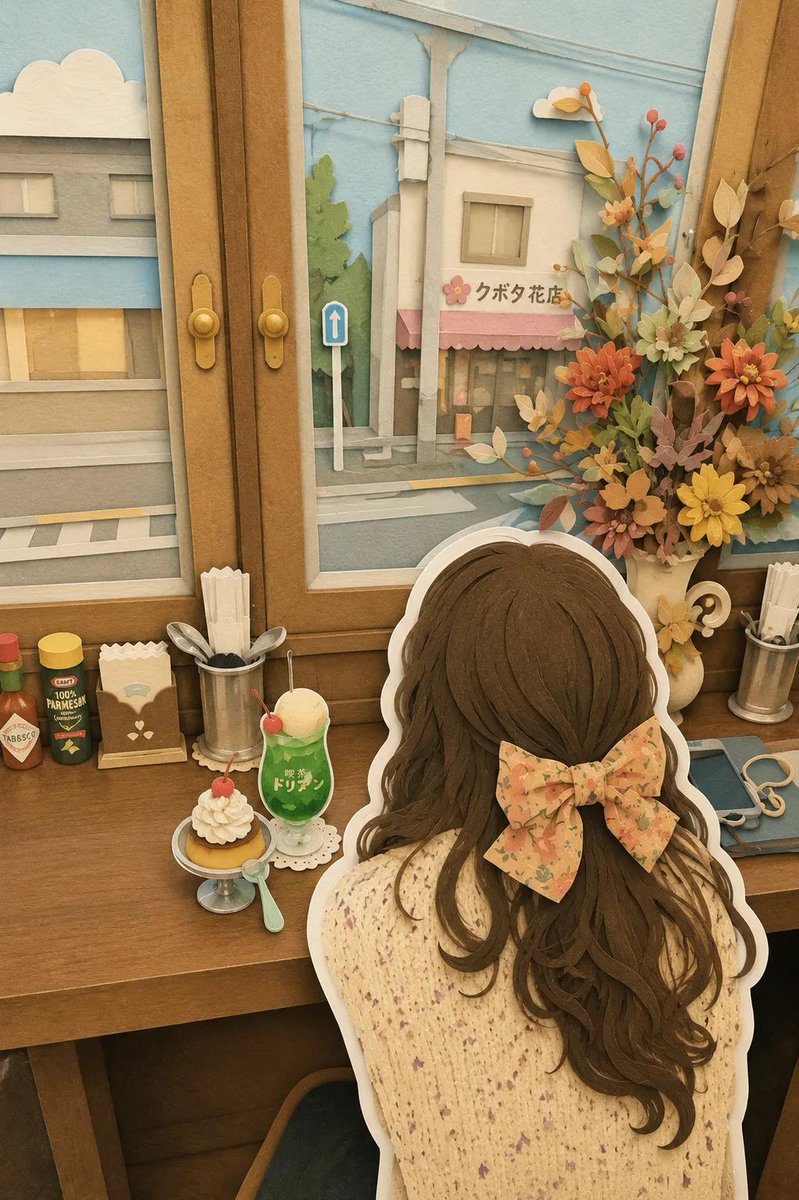 龙3D插画复古咖啡馆可爱
