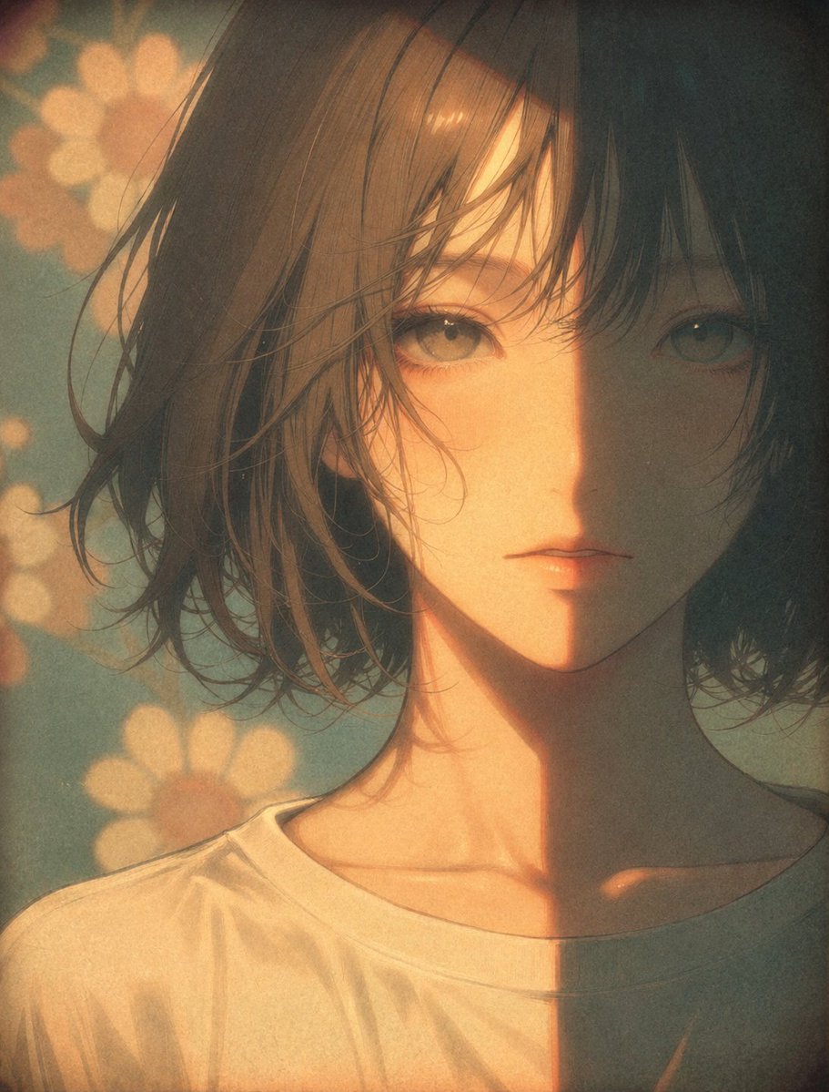 角色胶片插画温暖
