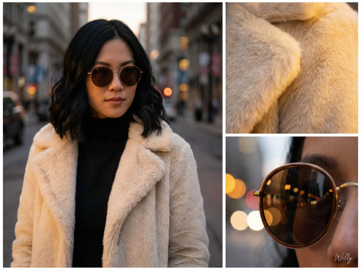 Asymmetric Grid Editorial Portrait with Detail Shots