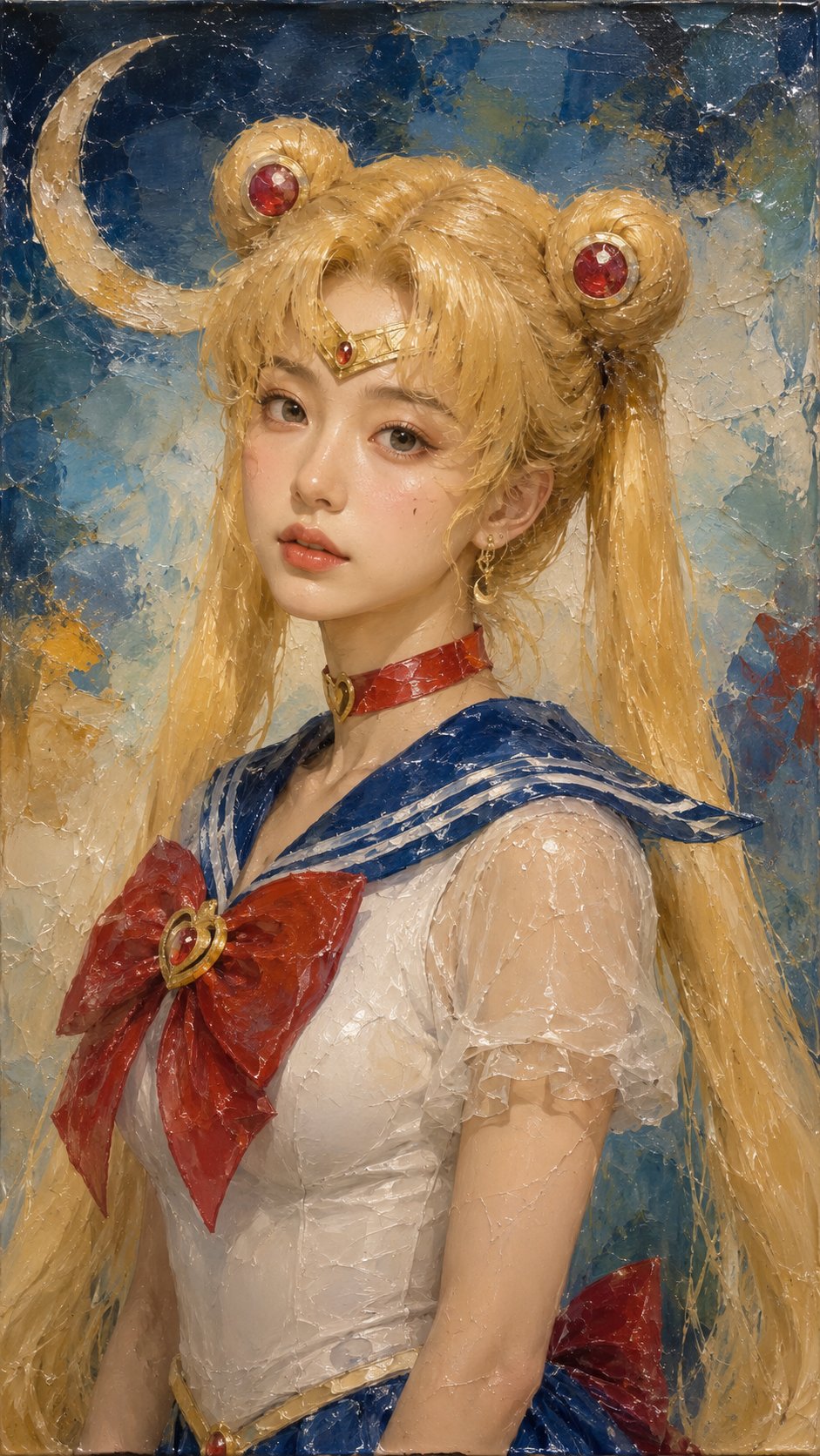 人像厚涂油画优雅