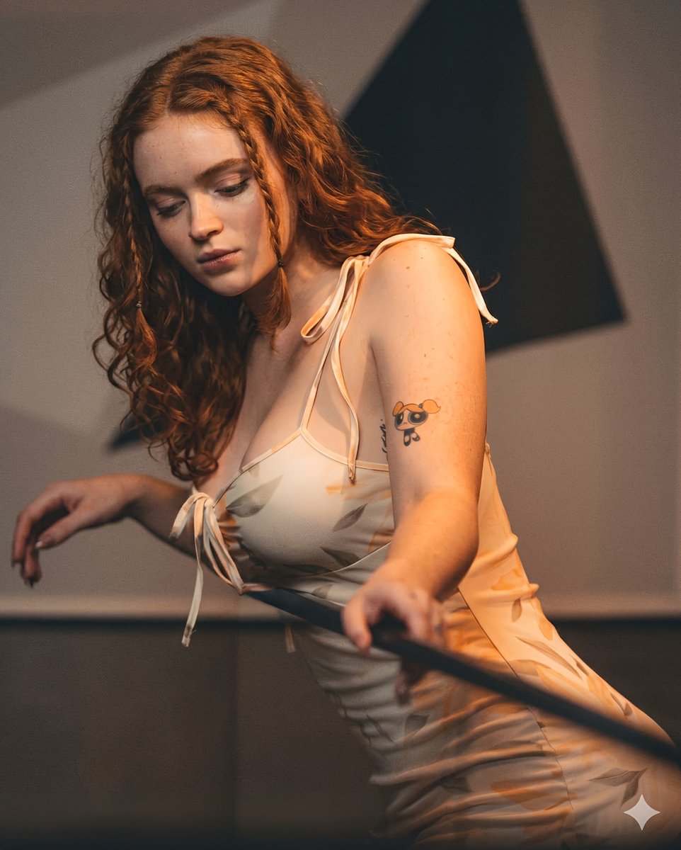 Ethereal Redhead Portrait in Petal Dress