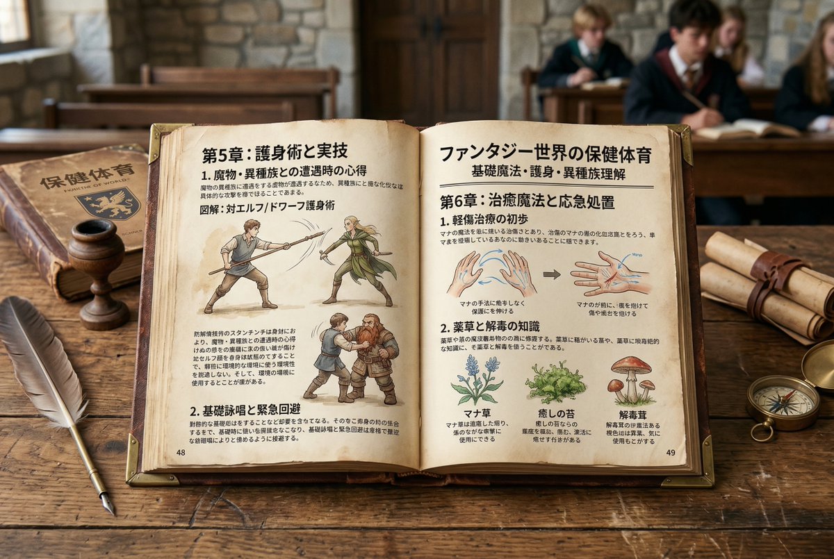 Template for generating a fictional textbook page
