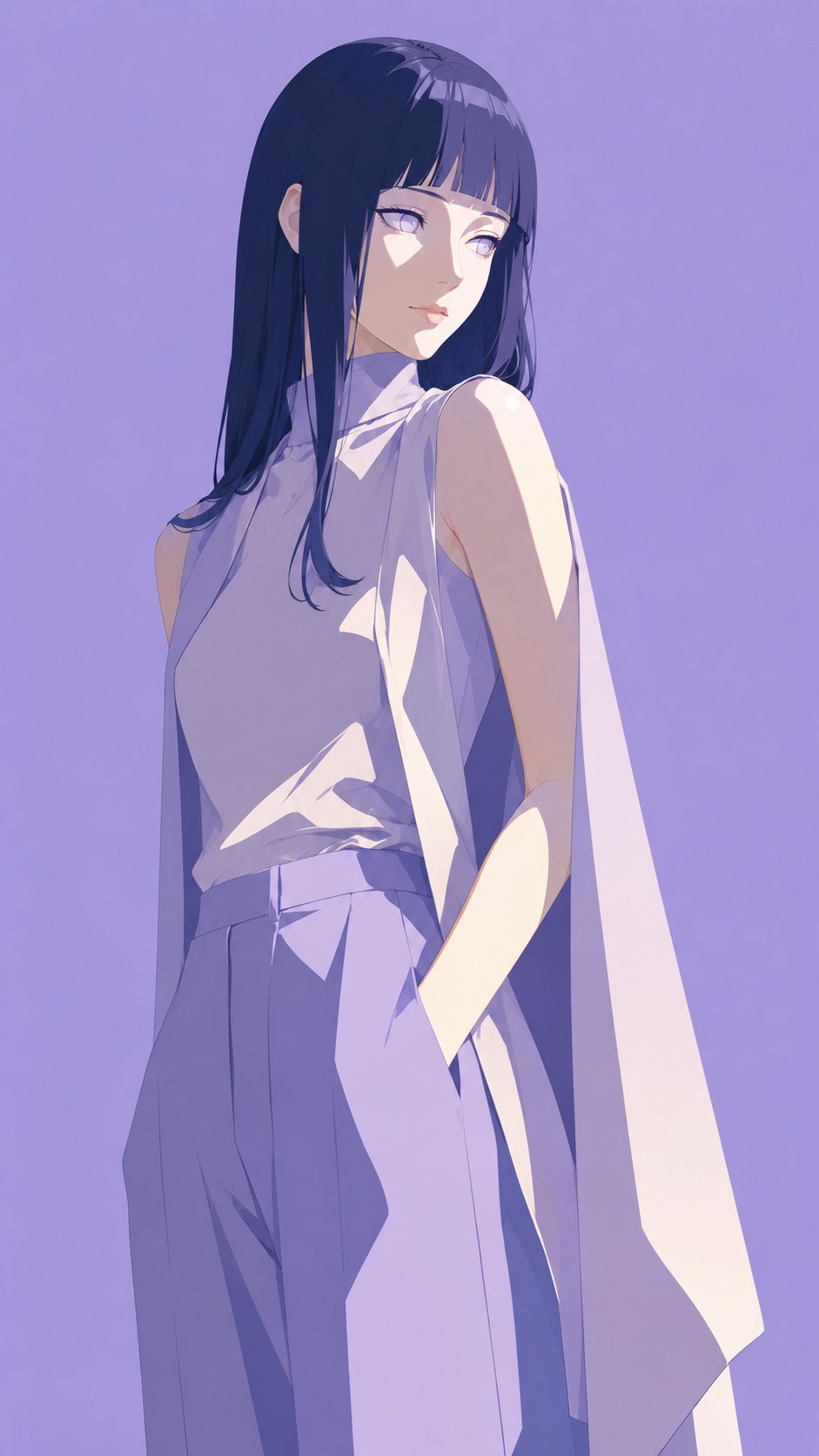 火影忍者女性赛璐璐插画冷调优雅