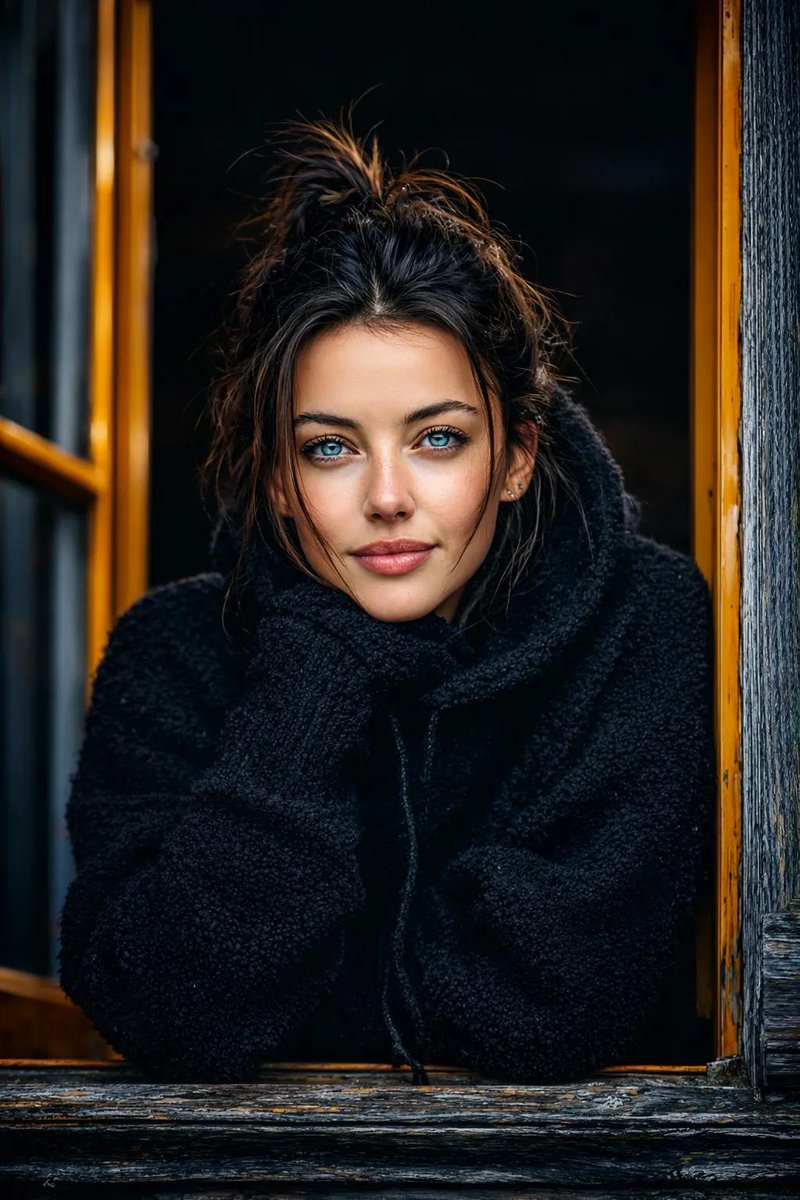 Ultra-realistic cinematic portrait of a young woman