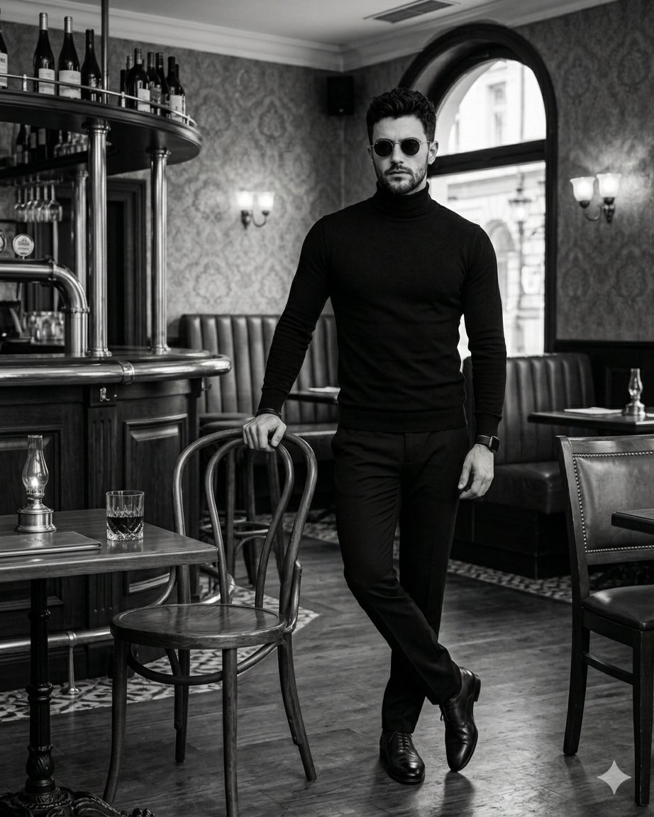 Monochrome Vintage Bar Gentleman