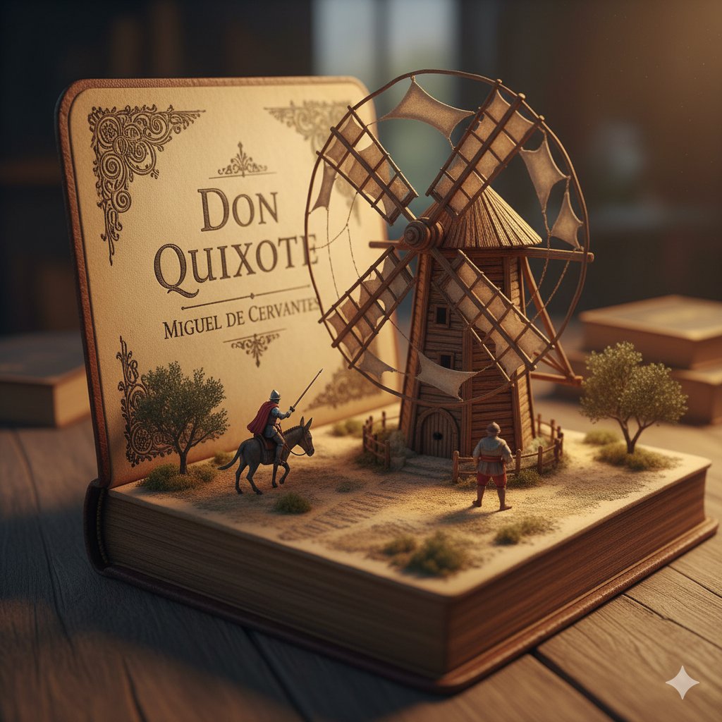 Surreal Diorama and Don Quixote Miniature Prompts