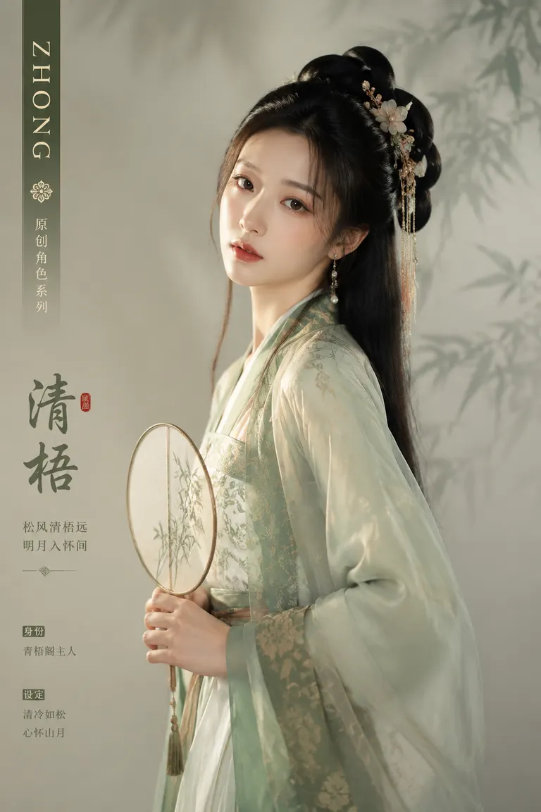 人像写真与角色一致性视觉导演 · 写真样张 古风原创角色写真