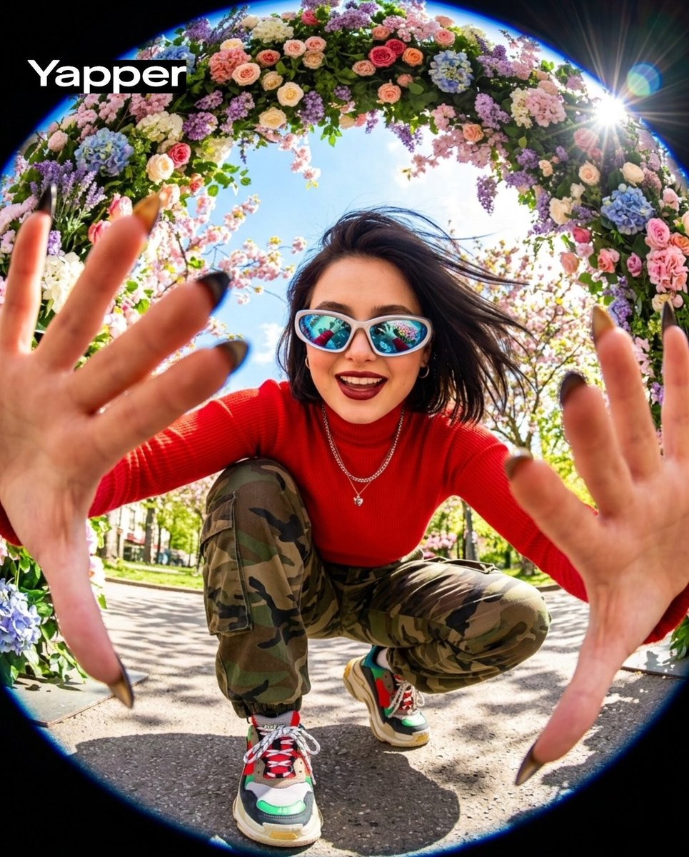 Funky style selfie portrait with fisheye distortion