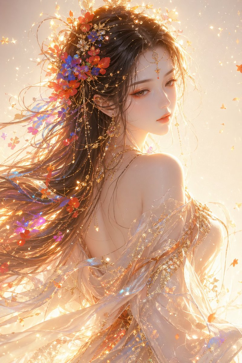 人像插画梦幻优雅