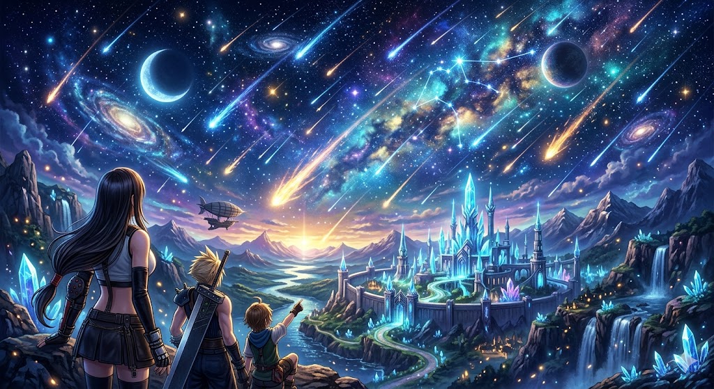 Aquarius Meteor Shower Illustration