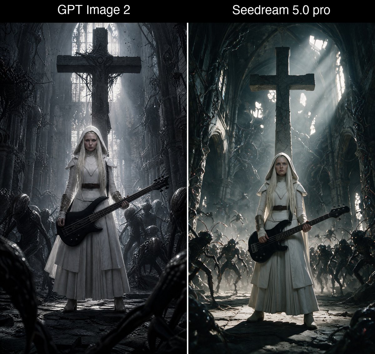 恶魔胶片电影感暗黑教堂
