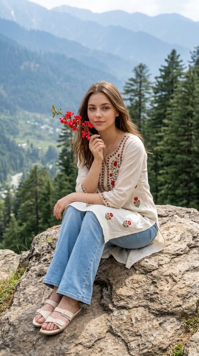 Mountain Viewpoint Fashion Portrait