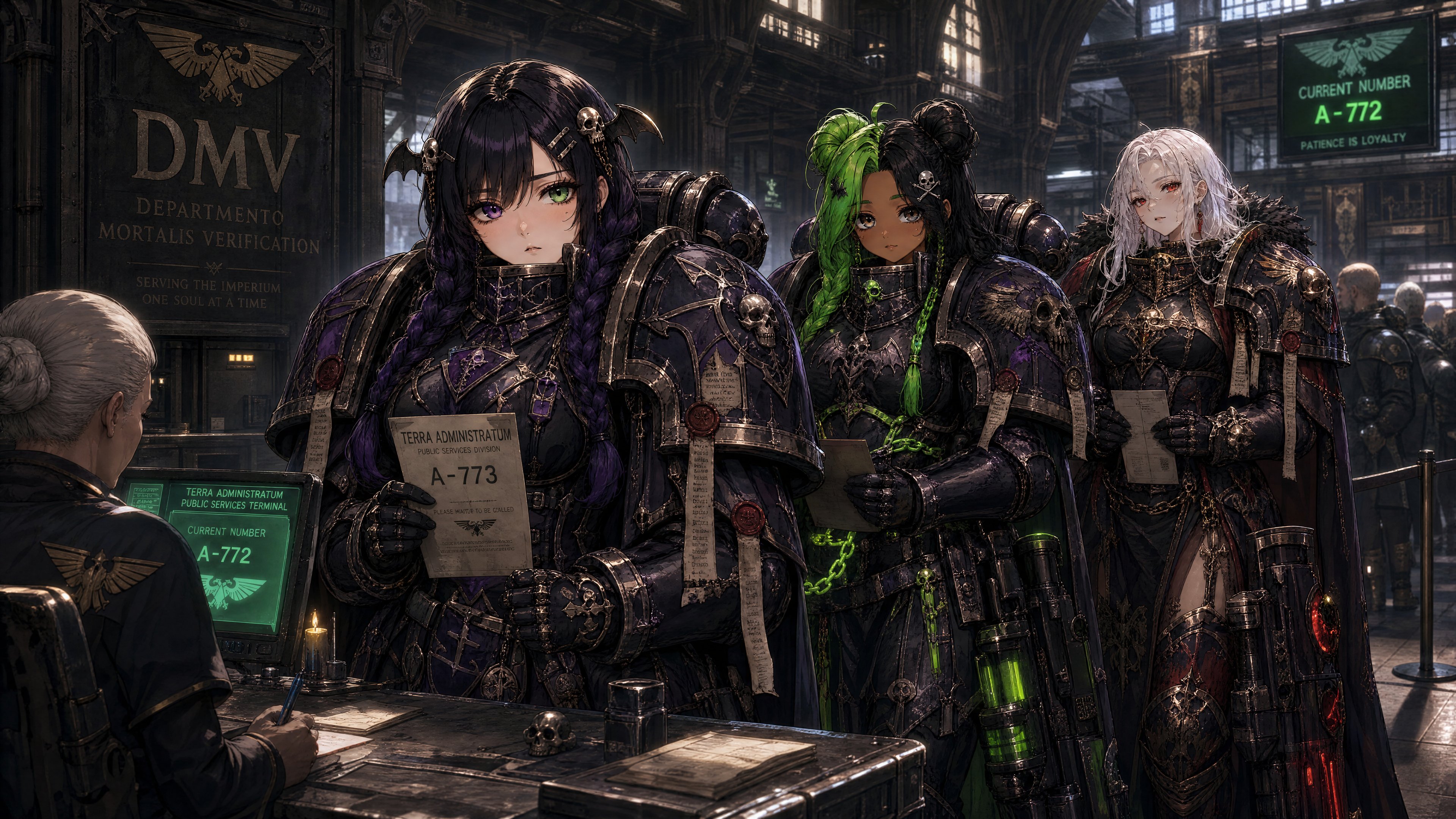 40K Power Armour Squad Portrait