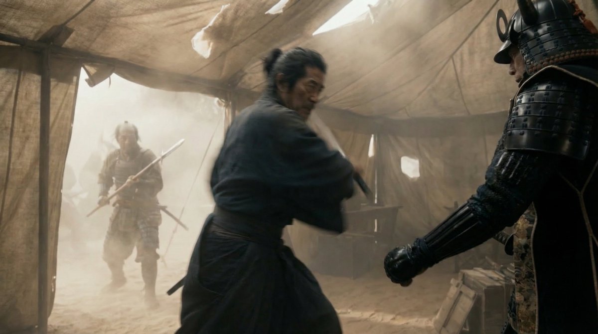 Samurai War Tent Cinematic Shot