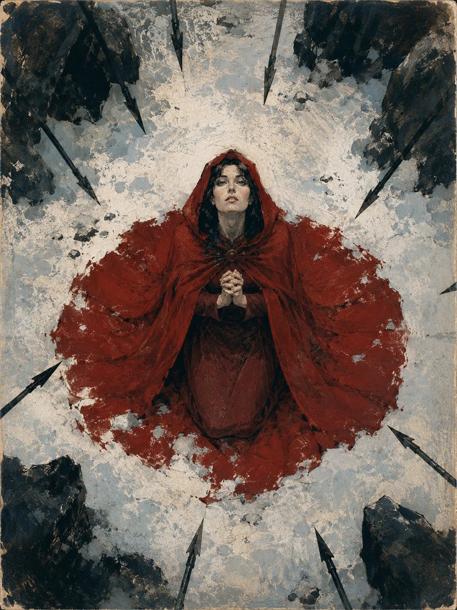 女性插画雪冷调