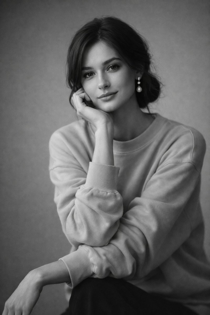 Monochromatic Studio Portrait