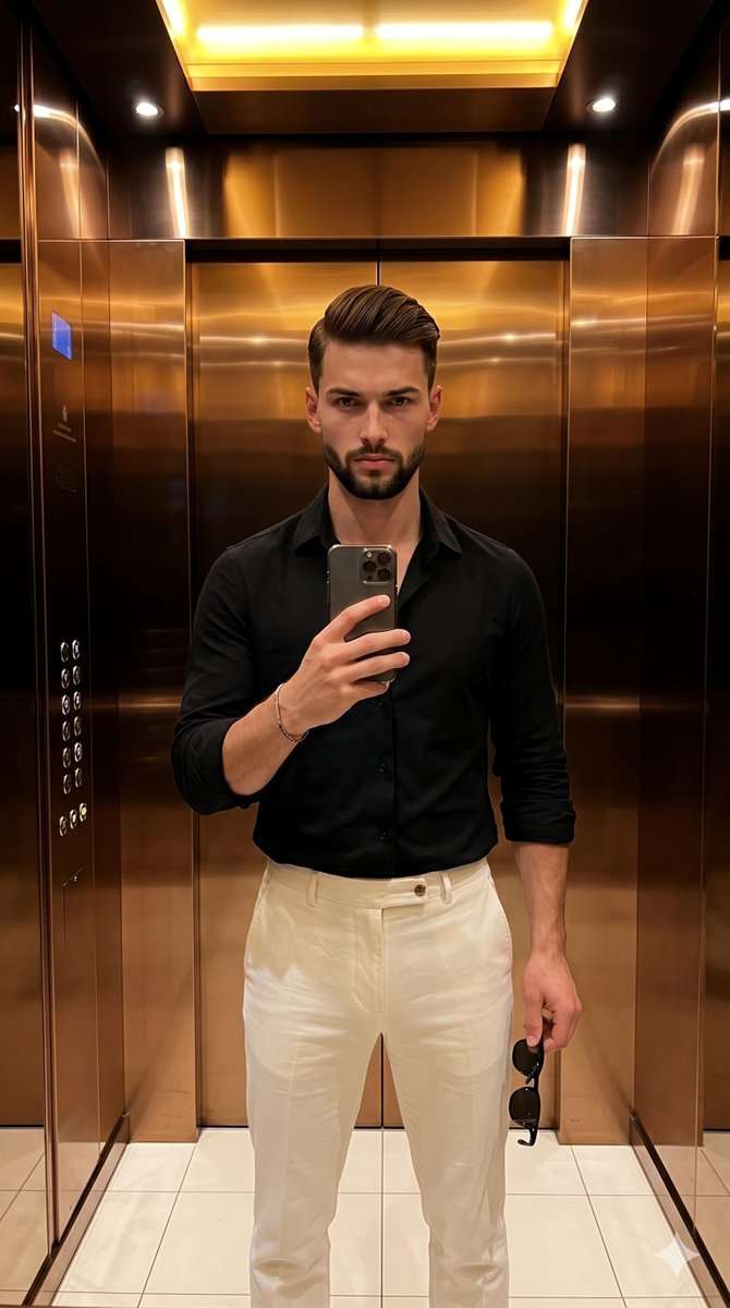 Urban Fashion Elevator Portrait