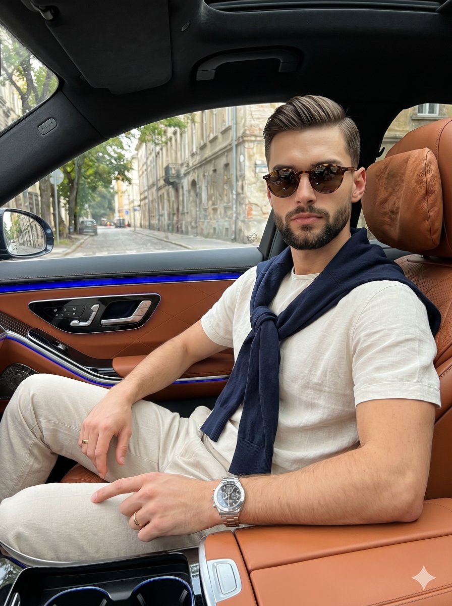 Luxury Car Interior Lifestyle Portrait