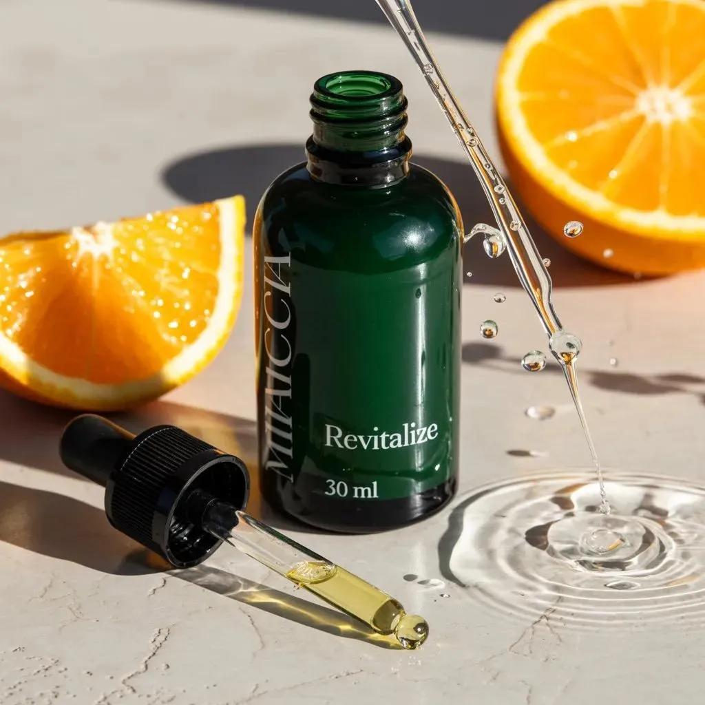 Citrus Skincare Product Macro Photography Prompt