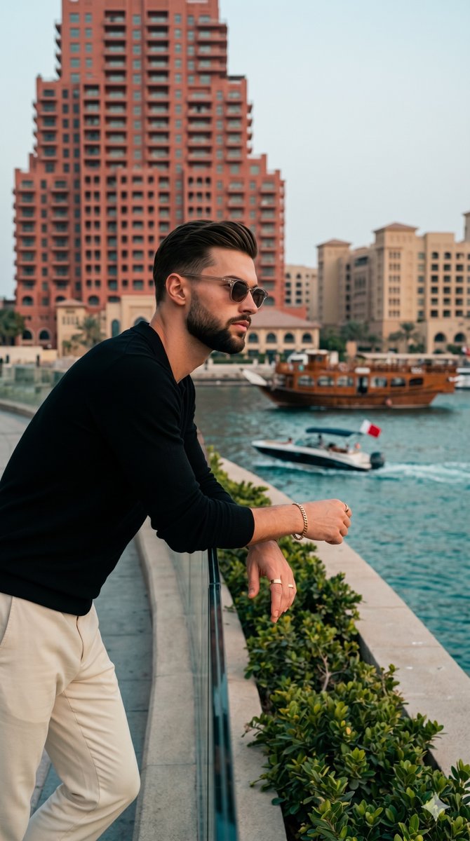 Urban Waterfront Male Portrait