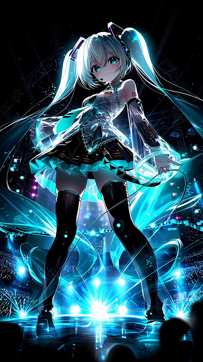 初音未来角色动漫插画未来霓虹