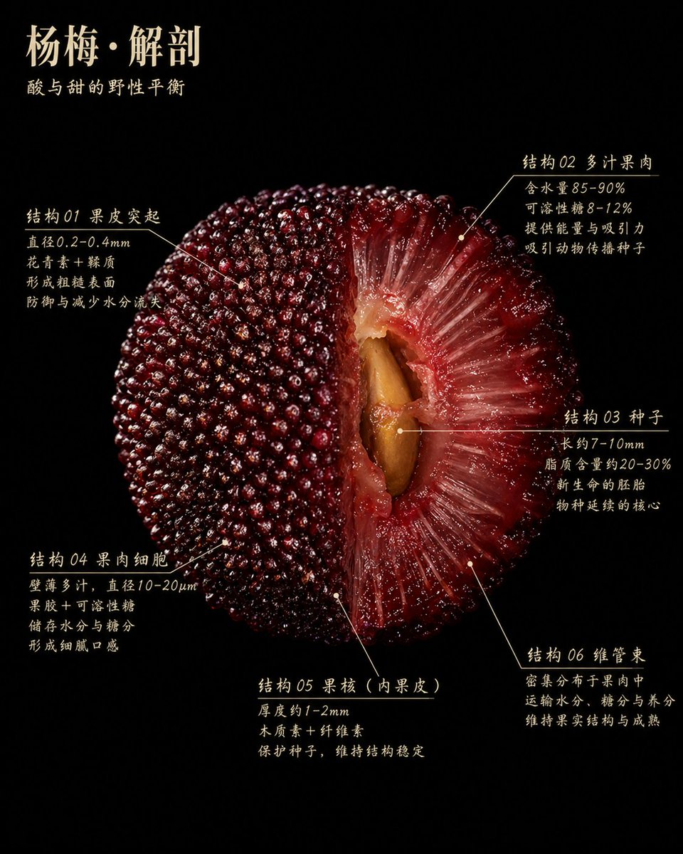 杨梅科学解剖海报
